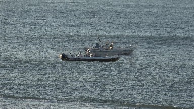 GRAND JUNCTION COLORADO-2017: Fishing Boats Out At Sea Catching Fish In Waves