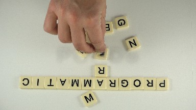 WESTMINSTER COLORADO-2015: The English Letter Blocks Are Being Arranged By