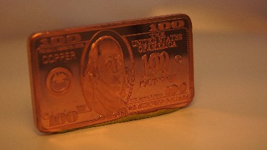 Close Up Rotating Copper Ben Franklin Collector Item