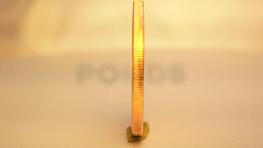 Gold Coin Rotating On Its Own Axis