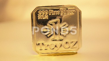Beautiful And Valuable Coin Carved In Gold Bar