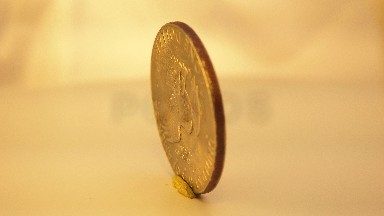 Round Plate In Beautiful Golden Color Referring To A Coin