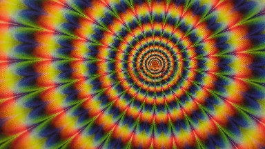 Colorful Spiral Moving Clockwise