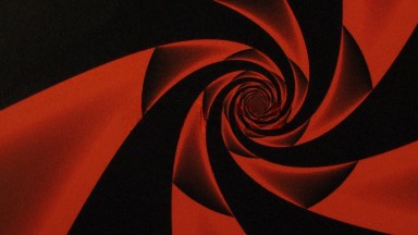 Brown And Black Colored Magic Wheel Is Making A Rotation Slowly
