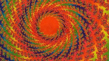 Multi color Orange Yellow Purple Blue Vortex Shape Spinning Continuously