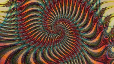 Multicolored Beautiful Artwork Picture Of Multilayered Spiral Design Circular