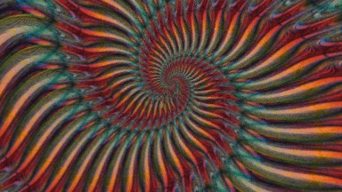 Swirling Design Turning Around In A Clockwise Direction