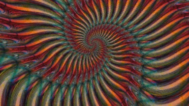 Colored Spiral In The Shape Of Snail Spinning Without Sense Of Time