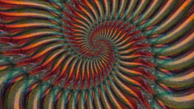 Swirling Design Rotating Around In Clockwise Direction