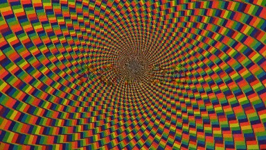 Hypnosis GIF Spinning In A Circle With Blue Green Yellow And Red Colors