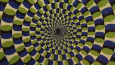 Swirling Design Spinning Around And Around In A Clockwise Direction