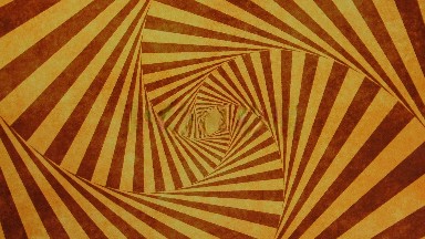 Red And Yellow Angular Circus Spiral Spinning Clockwise In Slow Motion