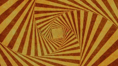 Spinning Red Orange Swirl Falling To Square Clock Wise Lines Bottom