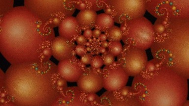 Fractal Animation Rotating In Amber Colors