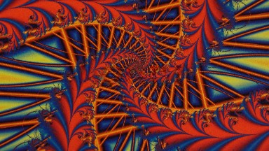 Very Unique Blue Green Orange Black And Red Spiral Video