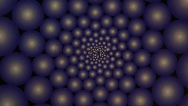 Background Screen With Balls Of Different Size In Blue Color Rotating In