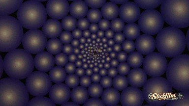Spiral Background Canvas With Blue Colored Balls And White Core