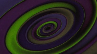 An Image Of An Optical Illusion Of Green And Purple Swirls That Are Rotating In
