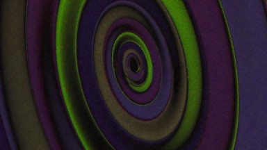 Multi-Colored Mind Blowing Alluring And Swirling Purple And Green Hippie Art