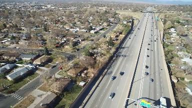 HIDDEN LAKE COLORADO-2016: Two Large Highways Going In Different Directions With