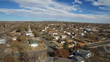 WESTMINSTER COLORADO-2016: Aerial View Of A Rural Community And Rooftops In The