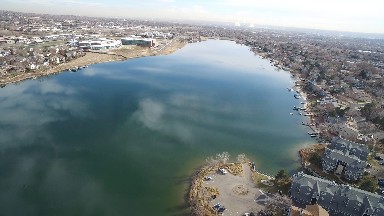 WESTMINSTER COLORADO-2016: Top View Drone Footage of Colony Buildings and Cars