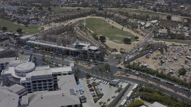 LOS CABOS MEXICO-2019: Aerial Footage Of A Very Large Building Complex With A