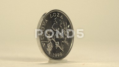 Silver Coin Of Two Pile Of The Republic Of Croatia In Honor Of The Grapevine