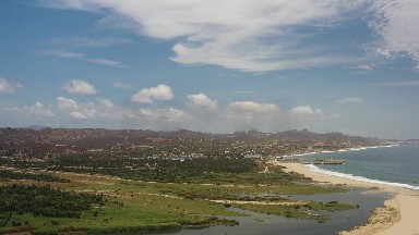 LOS CABOS MEXICO-2020: Blue Sky With Cirrus And Stratus And Cumulus Clouds Above