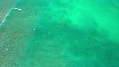 LOS CABOS MEXICO-2020: Overhead Shot Of A Wave Running Across The Water