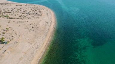 EL SARGENTO LA VENTANA MEXICO-2020: Desolate Island With Calming Green Ocean