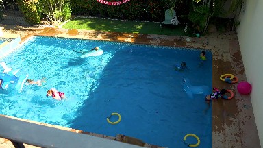 SAN JOSE DEL CABO BCS MEXICO-2020: People Playing With Water Toys In Pool While