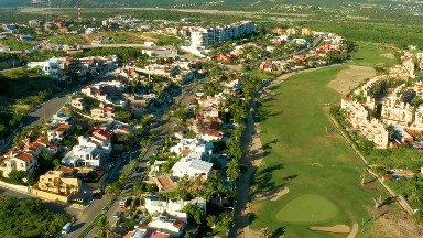 SAN JOSE DEL CABO BCS MEXICO-2021: Aerial View Of Very Expensive Homes And
