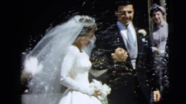 1962: Camden New Jersey. A Bride And Groom Standing Next To Each Other.