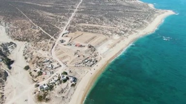LA FORTUNA EAST CAPE BCS MEXICO-2023: An Aerial View Of A Beach And A Body Of Water