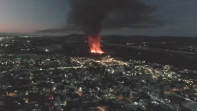 SAN JOSE DEL CABO BCS MEXICO-2023: An Aerial View Of A City At Night