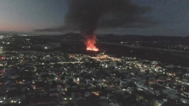 SAN JOSE DEL CABO BCS MEXICO-2023: An Aerial View Of A City At Night