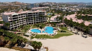 SAN JOSE DEL CABO BCS MEXICO-2023: An Aerial View Of A Resort With A Swimming Pool