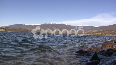 Mountain Lake Shore Waves