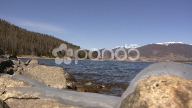 Mountain Lake Rocky Shore Waves