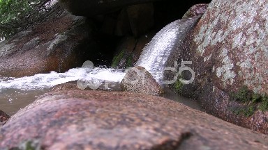 Small Boulder Waterfall Side View