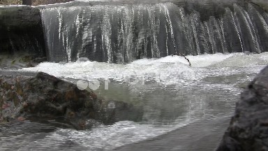 Wide Concrete Waterfall Closeup