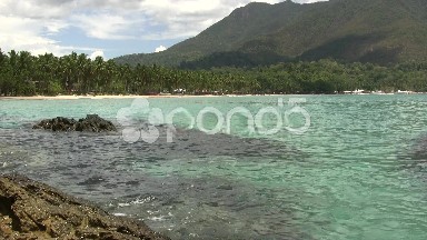 Mountain Fronting Reef Shore