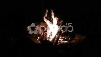 Campfire Stone Ring Night Fire