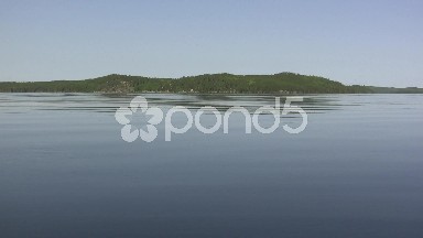 Calm Lake Forested Shore Vista