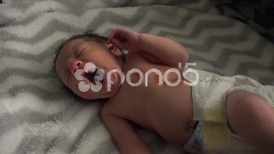 Newborn Baby Yawning