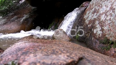 (Seamless Loop) Small Boulder Waterfall View