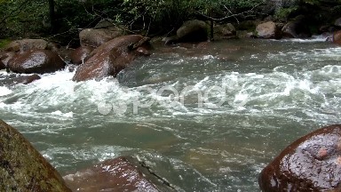 Overflowing Ripple into Boulders Seamless Looped