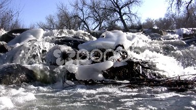 (Seamless Loop) Mountain Snowmelt Overflowing