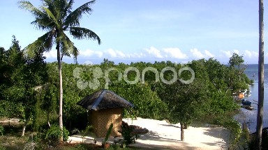 (Seamless Loop) White Sand Beach Island
